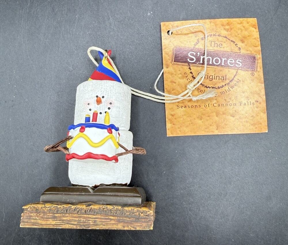The Original S'mores Midwest Birthday Hat Cake Happy Birthday Tree Ornament